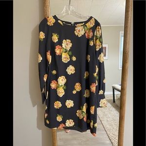 Loft peony flower shift dress, size S NWT